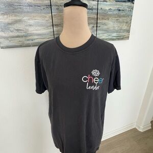 Varsity Dark Gray Short Sleeve Tee Classic Crew Neck